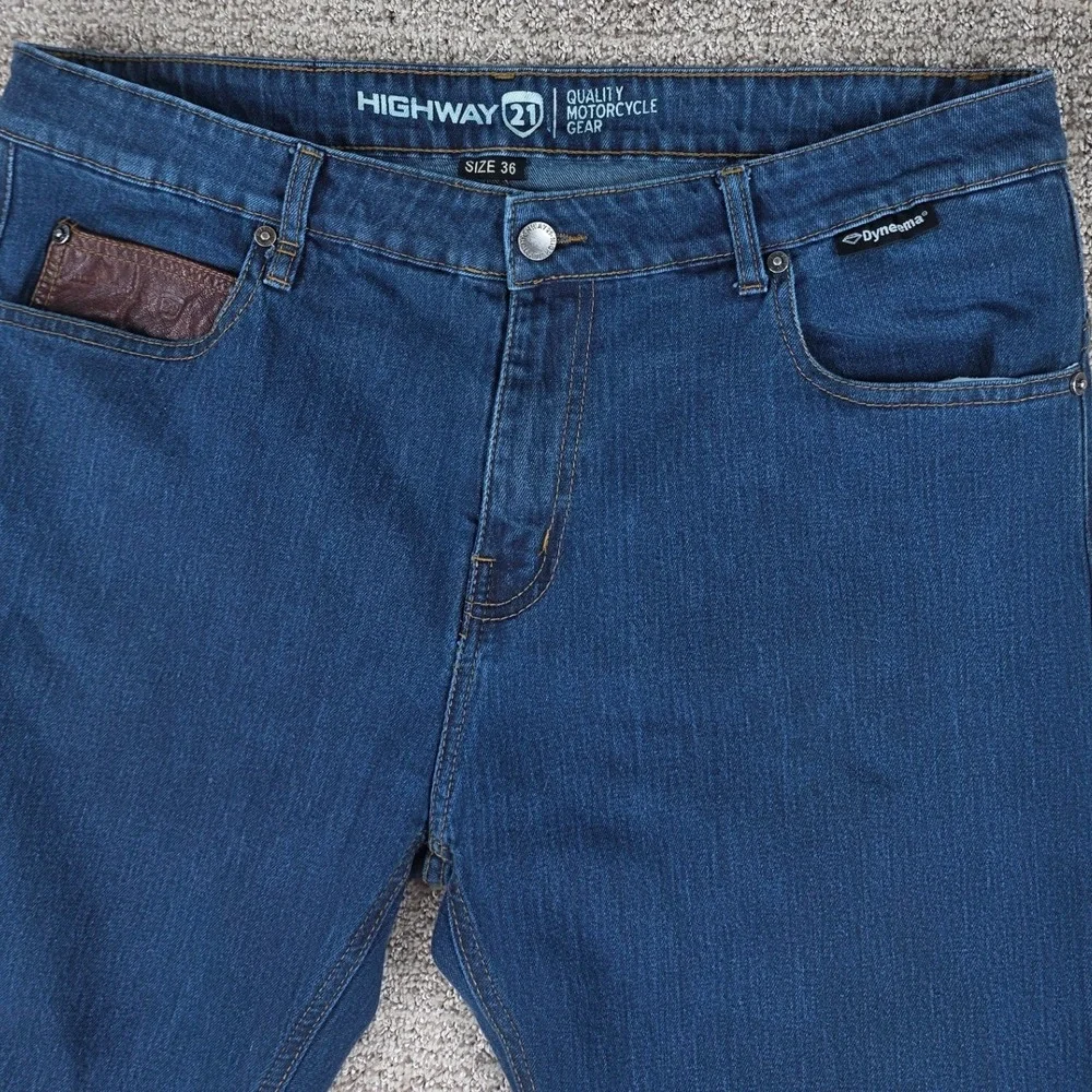 Highway 21 Stronghold Jeans Men 36x32 Blue Dyneema Motorcycle Riding Jeans Denim